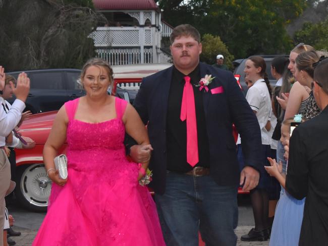 Jorja Hill and Nathaniel Ryan at the 2024 Warwick State High School formal. November 15, 2024.