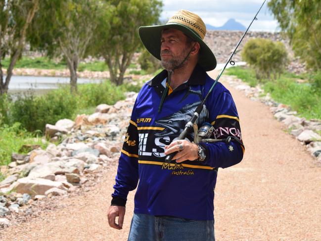 Townsville City Council Division 4 councillor Kristian Price giving an update on the Ross River Dam land based fishing upgrades. Fishing will permitted at the dam by June. Picture: Chris Burns