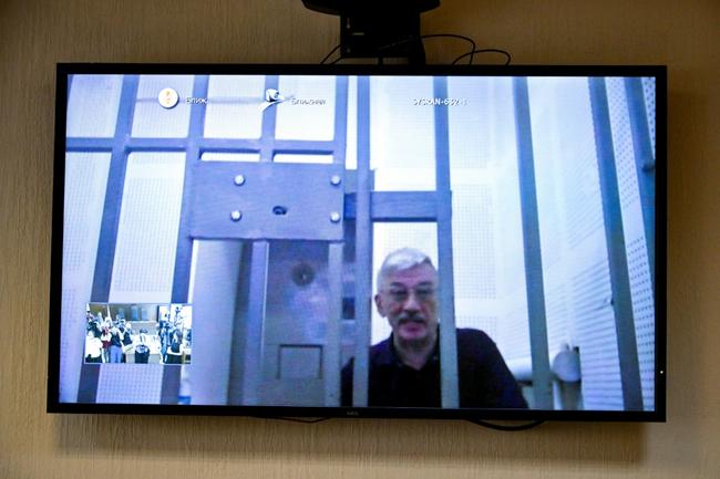 Speaking via video link from prison in the central city of Syzran, Orlov quoted a passage from a prosecutor at the Nuremberg trials against Nazi German war criminals to describe Russia's judicial system