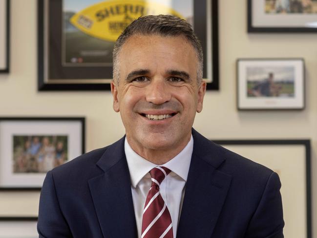 December 9, 2024: Portrait of South Australian Premier Peter Malinauskas in his office.  Picture: Kelly Barnes