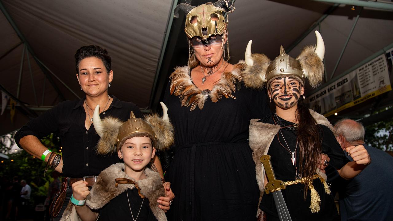 Gen Reid, Angie Young, Ari Eliorda and Chloe Eliorda at the 2024 Dinah Beach Viking Funeral. Picture: Pema Tamang Pakhrin