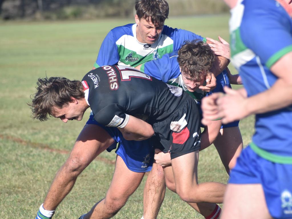 Dolphins Cup, Round 5, The Cathedral College versus Shalom College, Kettle Park, Rockhampton, July 25, 2023.