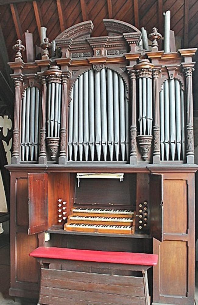 The disused pipe organ in St Patrick’s at Fortitude Valley. PHOTO: Trevor Bunning (September 2014)