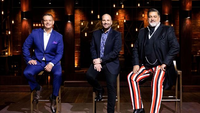 Popular judges Gary Mehigan, George Calombaris and Matt Preston line up for MasterChef. Picture: Ten