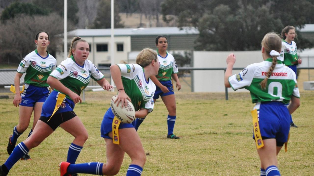 Stanthorpe Gremlins U17s girls’ team competing against Tenterfield. Photo: Contributed