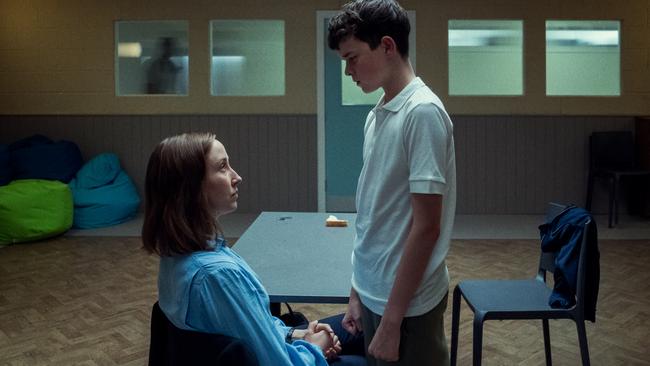 Erin Doherty as Briony Ariston, Owen Cooper as Jamie Miller in Adolescence. Picture: Netflix.