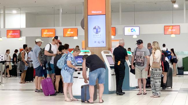 5th January 2021,  Gold Coast Airport was bustling this morning as travellers return to flying.Photo Scott Powick Newscorp