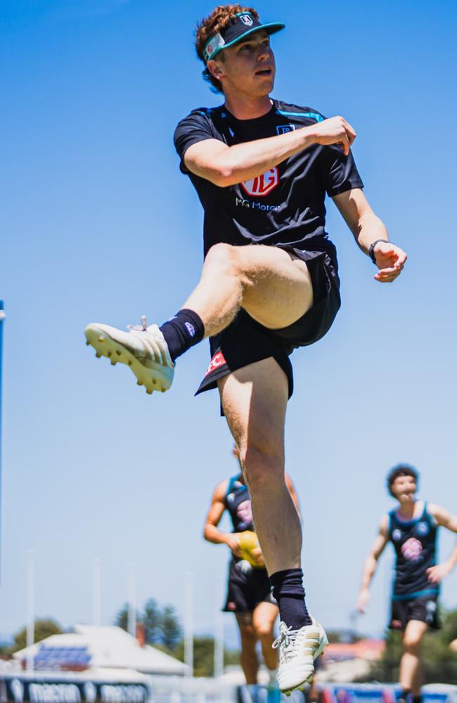 Joe Berry at Power training. Picture: Port Adelaide FC