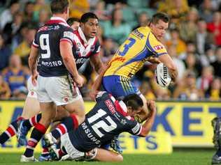 Chad Robinson in action for the Eels in 2008. Picture: GRANT TROUVILLE