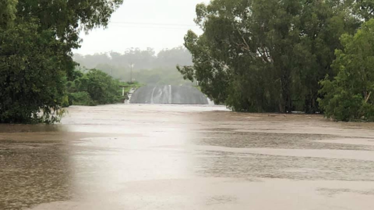 Ashlee Matheson captured this photo of flood waters across Euri Bridge on East Euri Creek Rd on Thursday.