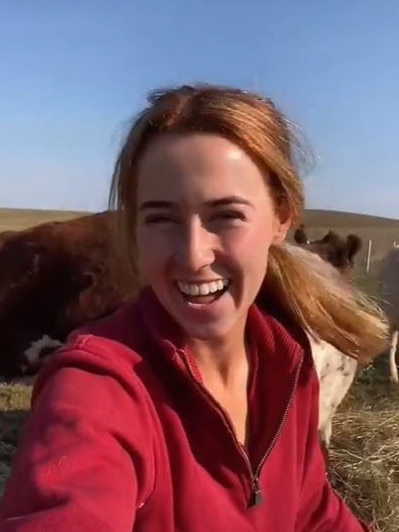 Catie Loane shared snippets of her life on the farm to over 90,000 followers on TikTok.