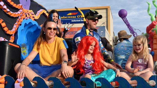 Mary MacKillop Early Learning Centre, Ingham. Photographs from the Maraka Festival Street Parade around the Ingham central business district on Saturday. In an ‘Under the Sea’-themed celebration of all things Hinchinbrook, school students, community organisations, emergency responders and contestants vying for the prized Queen and Princess titles paraded around Rotary Park in the centre of the town. Picture: Cameron Bates