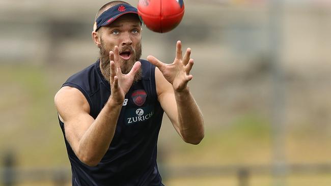 Max Gawn at Melbourne training.