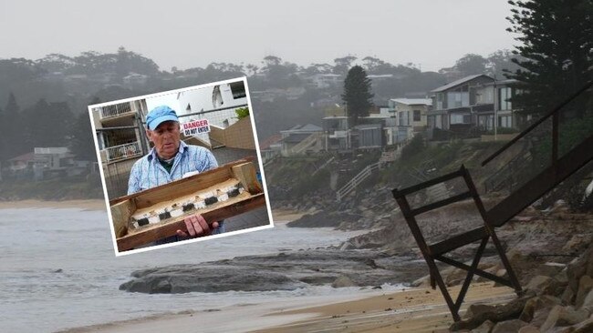 Builder Keith Muller has come up with a simple, low cost solution for coastal erosion. Picture: supplied