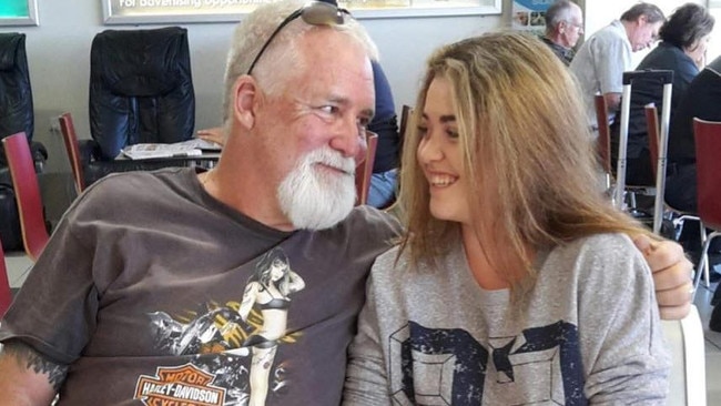 Hannah Atherton, 19, was the pillion passenger on her 60-year-old father Alan Atherton’s Harley Davidson as part of a birthday ride when tragedy struck about 10.25am on Monday April 18. Picture: Facebook