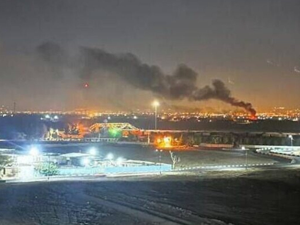 Smoke rises from an area near Tehran targeted by Israel. Picture; X.