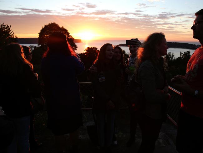 Anzac Day dawn service at Georges Heights. Picture: Elenor Tedenborg