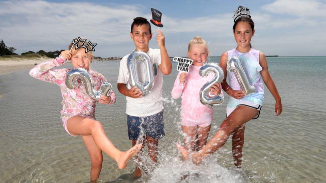 Cousins Lulu, Diesel, Gypsy and Avayda at Victoria’s Rye. Picture: Michael Klein