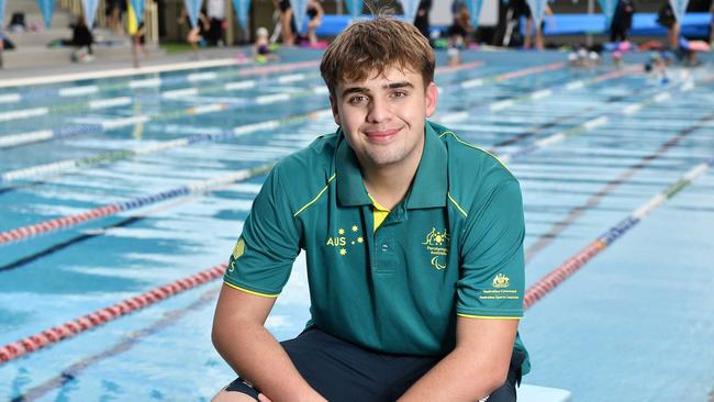 Sunshine Coast paralympic swimming star Callum Simpson. Picture: Patrick Woods.