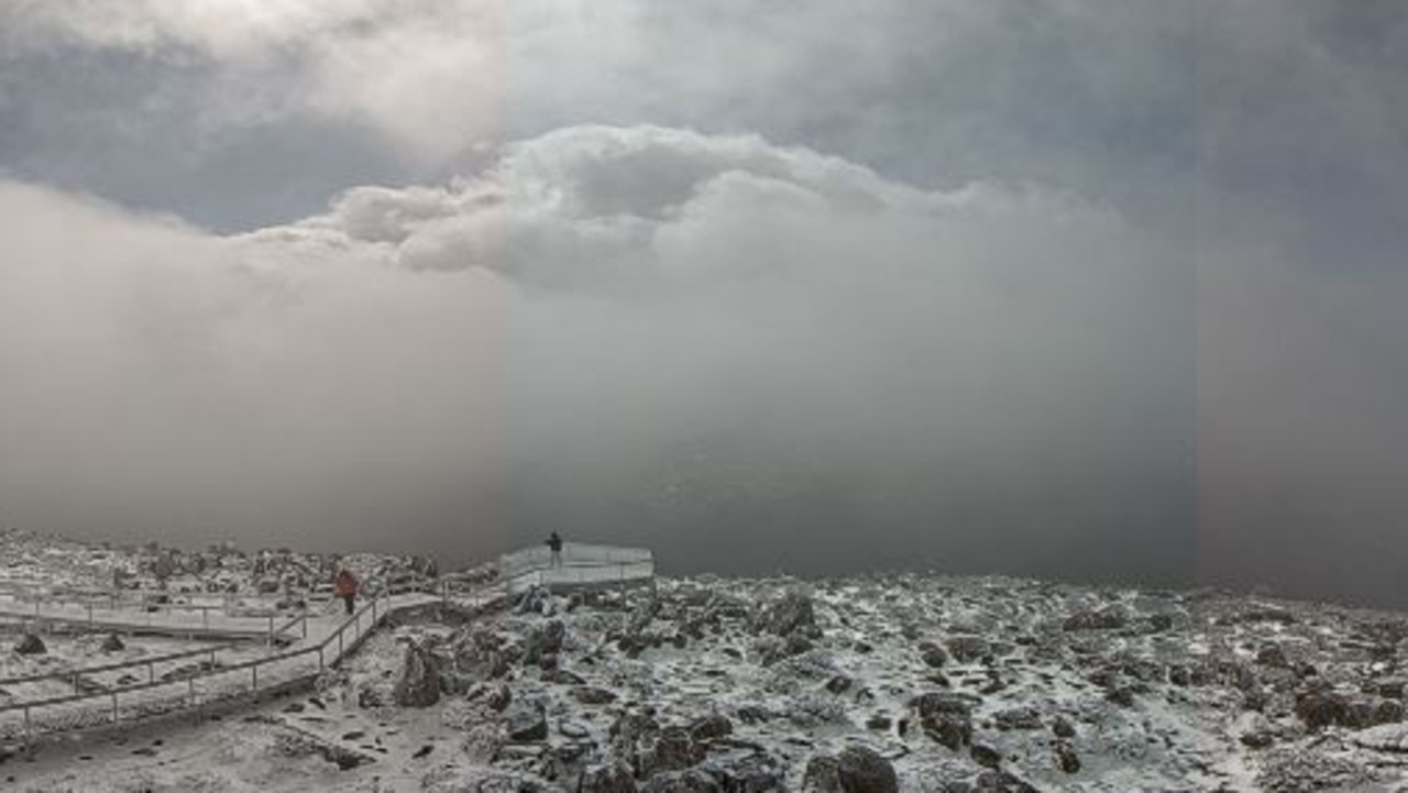 On higher ground, such as Kunanyi/Mt Wellington near Hobart, some snowflakes may fall on Christmas Day morning. Picture: City of Hobart.