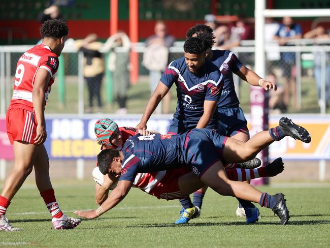 Langer Trophy schoolboy rugby league grand final between Palm Beach Currumbin SHS and Ipswich SHS. Picture: Nigel Hallett