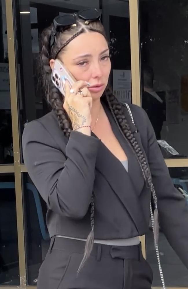 Raven Bianca Buck leaves Beenleigh courthouse on May 15, 2025. Picture: Grace Koo