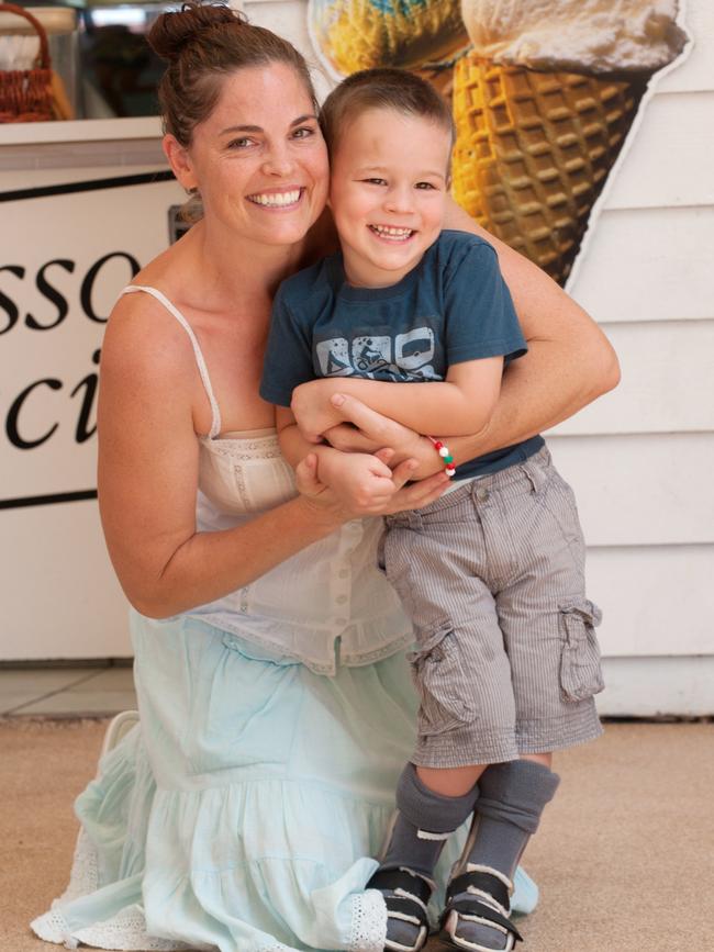 Finley Coll as a child with mum Amanda. Picture: Warren Lynam/Sunshine Coast Daily