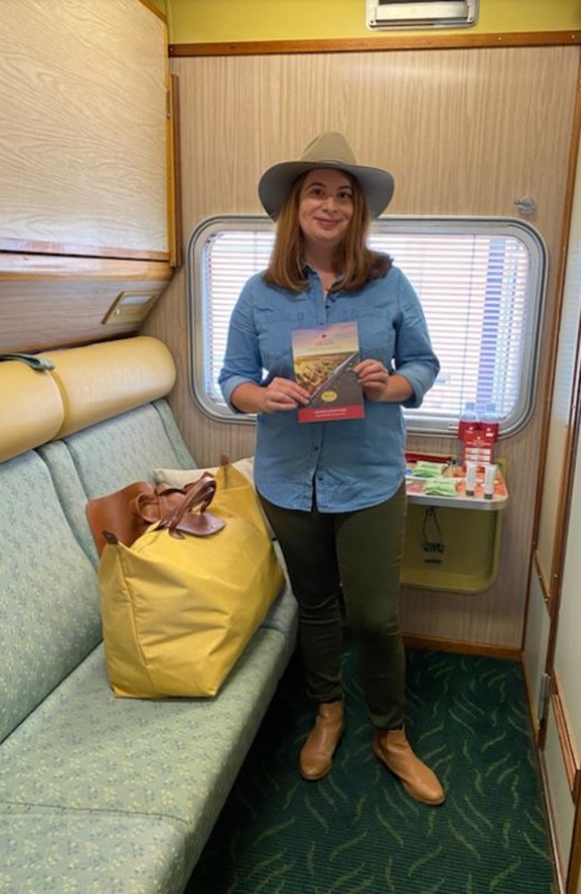 Adele redeemed points on an incredible journey from Adelaide to Darwin on the iconic Ghan. Picture: Adele Eliseo