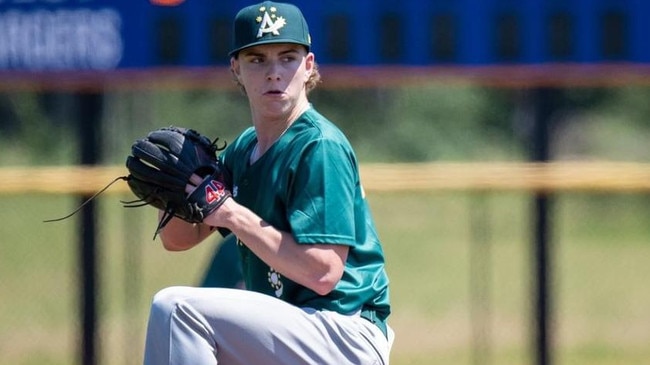 Ace baseball pitcher Tommy Bird in action. Picture: Baseball SA