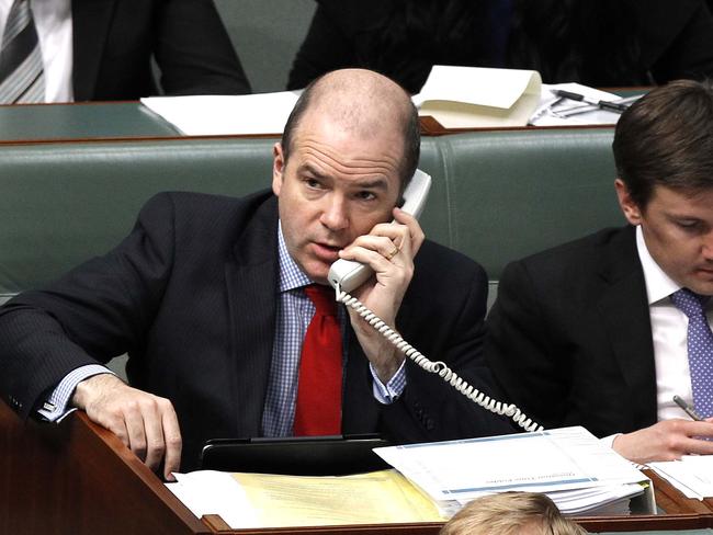 Ben Hubbard pictured in the House of Representatives Chamber in Canberra back in 2012 during question time while he was PM Julia Gillard's Chief of Staff.