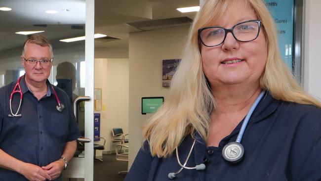 Dr Lisa Beecham and Dr Roger Halliwell, both GPs and board members at Gold Coast Primary Health Network. Picture: Glenn Hampson