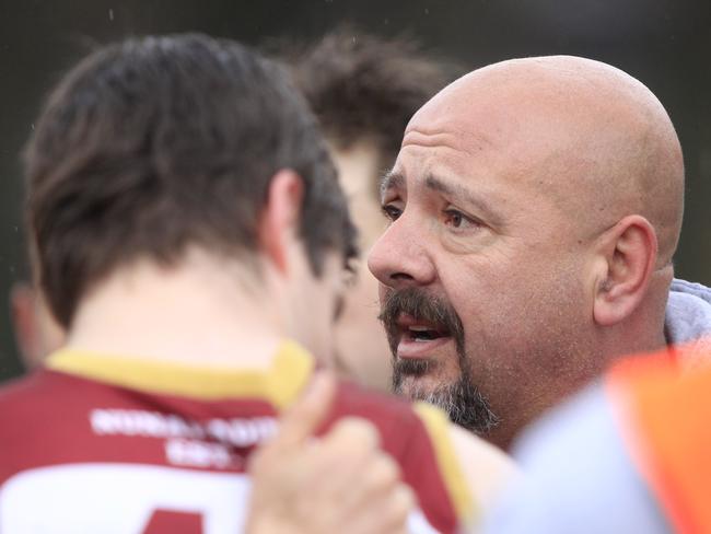 s04pp203EFL Football: Canterbury v NunawadingNunawading coach Frank Salanitri