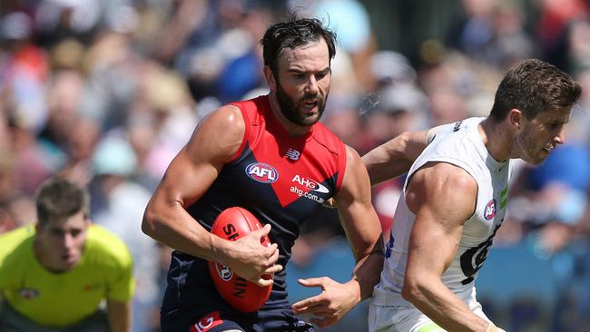 Jordan Lewis is excitied about the Demons. Picture: Wayne Ludbey