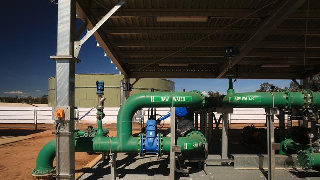 Santos’ coal seam gas site in Pilliga near Narrabri in NSW.