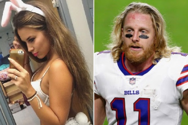 Rachel Bush and Cole Beasley. Photo: AFP, Instagram @rachelbush.