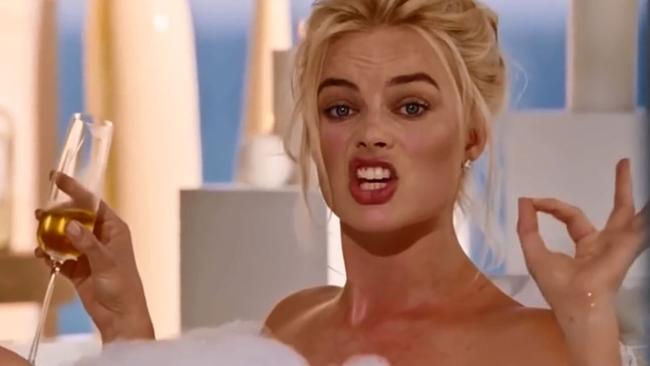 Margot Robbie during the bubble bath scene from the movie The Big Short. Source: YouTube