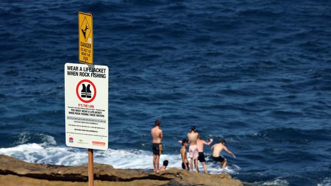 Rock-fishing deaths are highest near Little Bay than most other NSW rock ledges. Picture: Nicholas Eagar