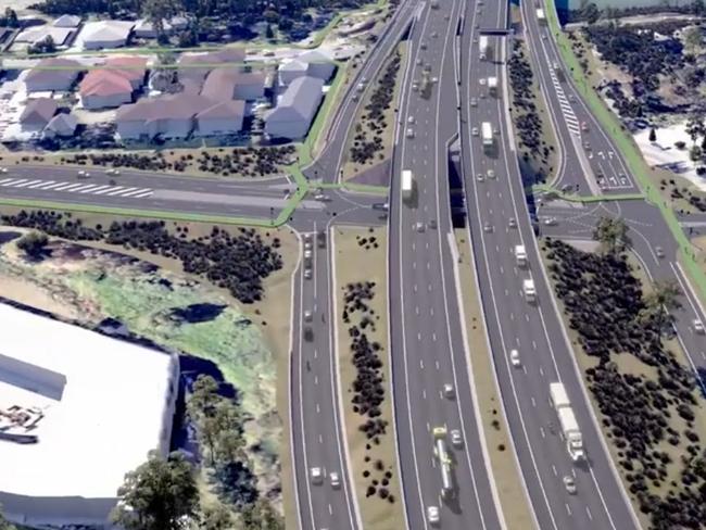 Artist impressions of the $1 billion Gold Coast M1 upgrade between Varsity Lakes and Tugun. Picture: Supplied