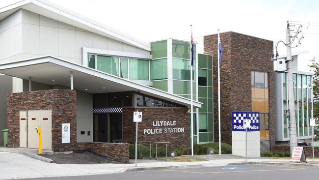 Lilydale police station is right next to a 7-Eleven petrol station. Picture: Lawrence Pinder