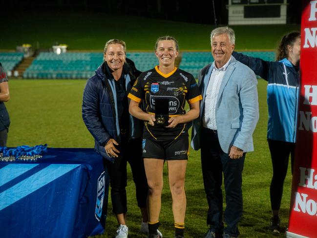 Matilda Power was named player of the match in the Harvey Norman Women's Premiership grand final between Mounties and Canterbury Bulldogs. Picture: Thomas Lisson