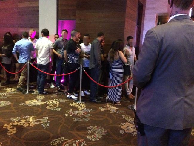 Punters queue for Rock Lily club, long after they would have been unable to enter a nightclub anywhere else in Sydney’s city centre.