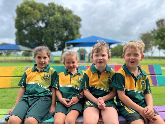 North Eton State School LtoR: Giana Corsaro, Kenzie Hudson, Makayla Clark, Jack Harris