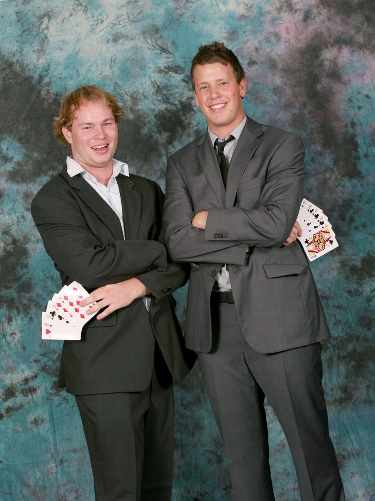 Evan Pickett and Kieran Castelli at the 2009 Nhulunbuy High School formal. Picture: NT NEWS