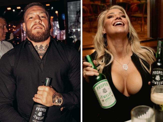 Conor McGregor and Ebanie Bridges promote Proper Twelve.Photo: Twitter, Instagram ebanie_bridges.