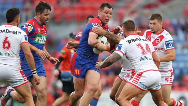 David Klemmer led the charge for the Knights. Picture: Getty Images