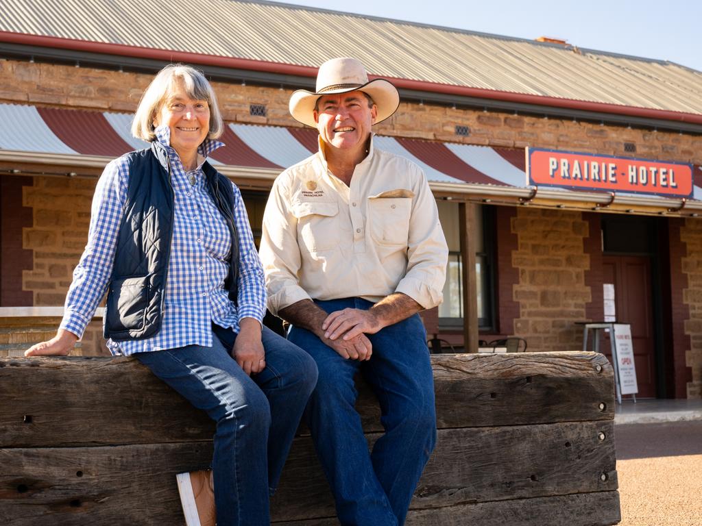 The Prairie Hotel owners Jane and Ross Fargher. Picture: Morgan Sette