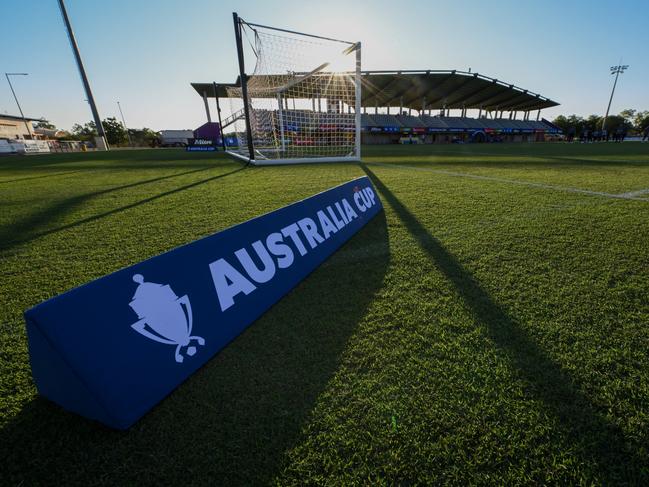 The Australia Cup playoffs will again be played at Darwin Football Stadium this year, but in May instead of July. Picture: Mark Brake/Getty Images
