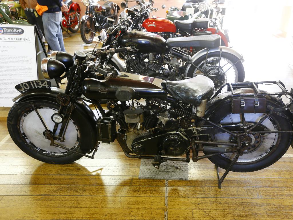 The Richmond Town Hall is hosting a Classic Motorcycle Show this week which features a Vincent Lightning motorcycle, owned by Peter Bender. Picture: MATT THOMPSON