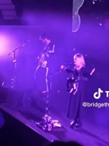 Phoebe Bridgers started the chant during her Melbourne gig this week. Picture: TikTok