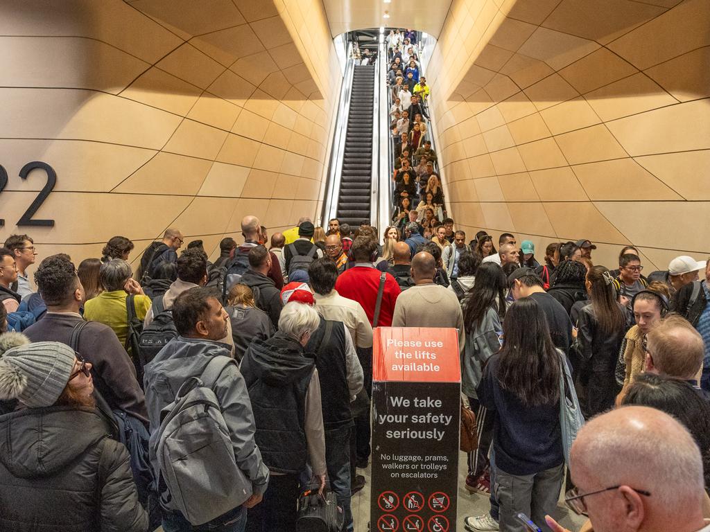 Commuter chaos on Tuesday. Picture: Thomas Lisson